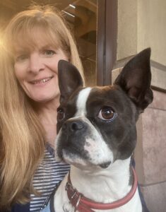 Kathy and her Boston Terrier, Maisy